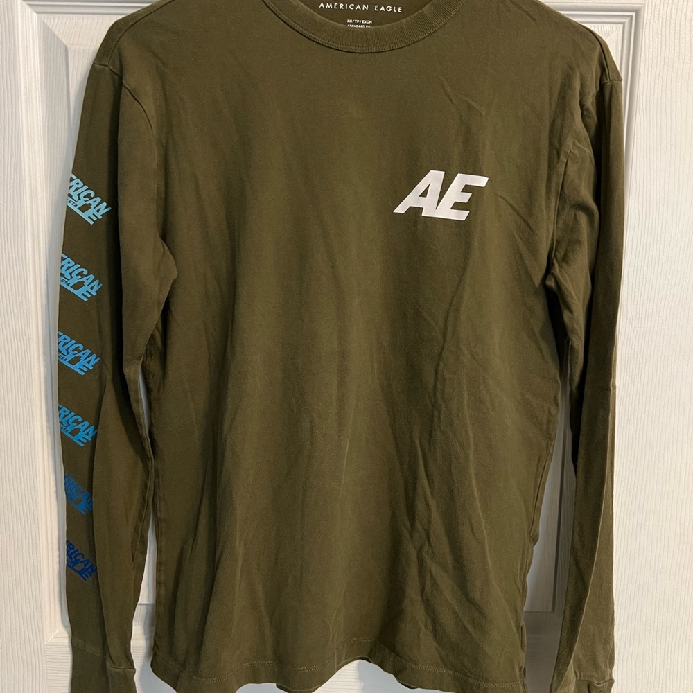 American Eagle Outfitters Olive Green Long Sleeve Shirt Men’s